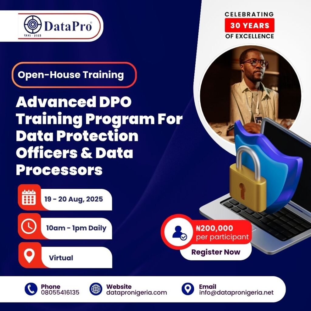 Advanced DPO Training Program For Data Protection Officers & Data Processors